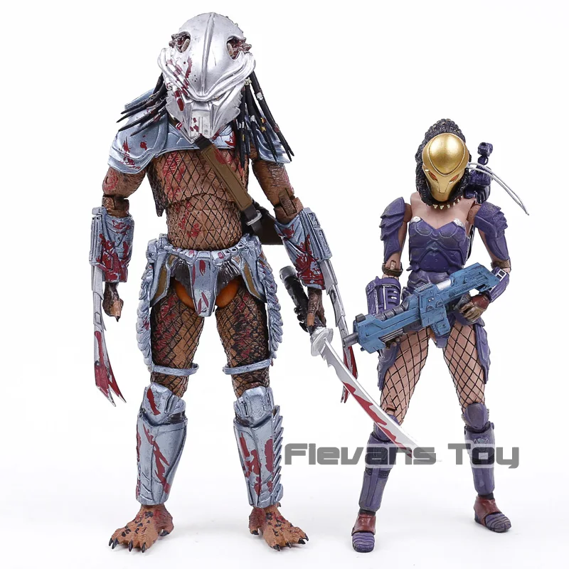 

Genuine AVP Alien vs Predator Machiko Noguchi / Hornhead Predator PVC Action Figure Collectible Model Toy 2pcs/set