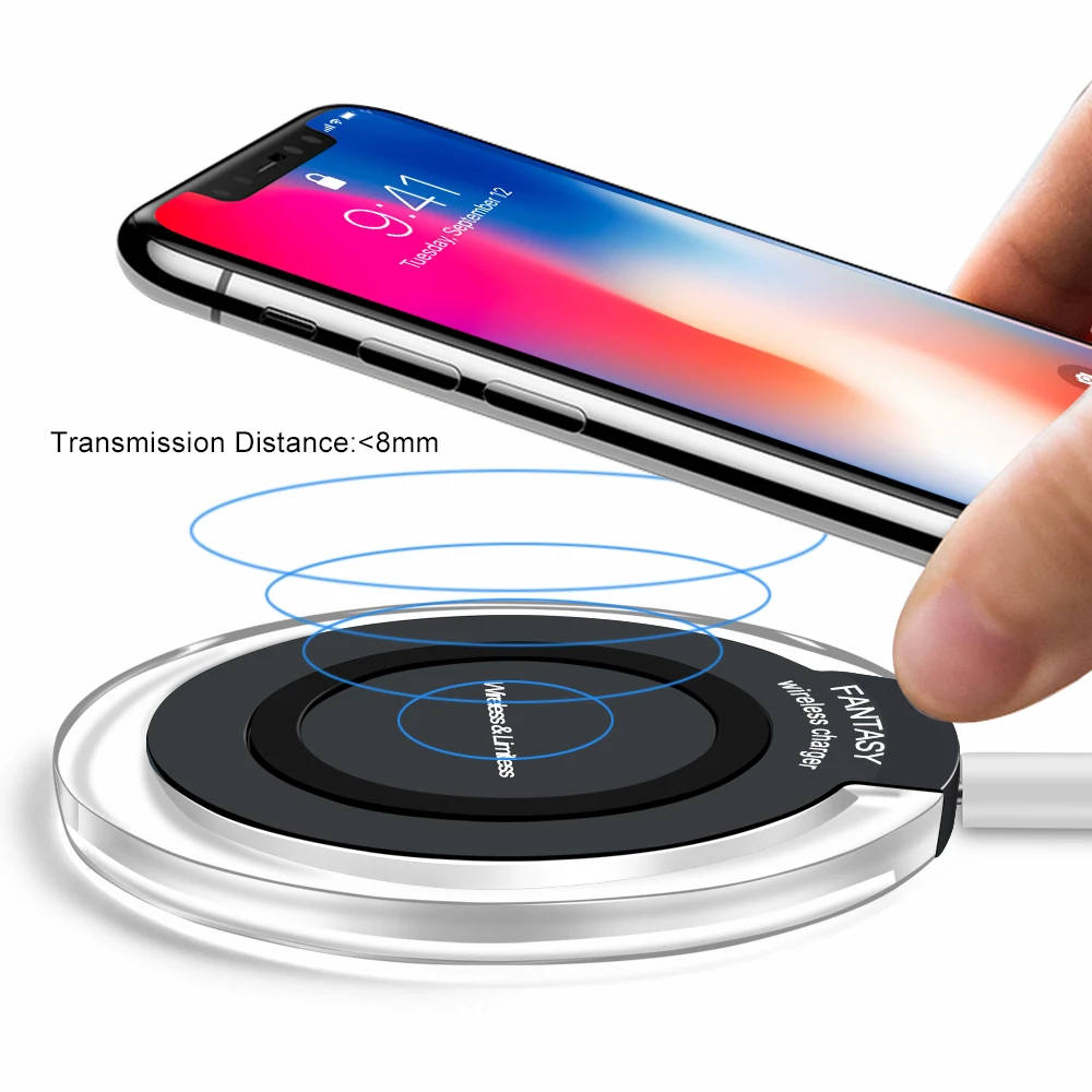Беспроводное зарядное устройство OLAF Qi адаптер для зарядки iPhone Xs Max Xr X 7 8 6s Plus Samsung