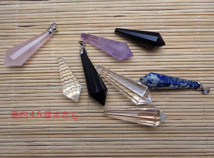 Natural quartz crystal stones wand point Spirit pendulum for healing stones (8)