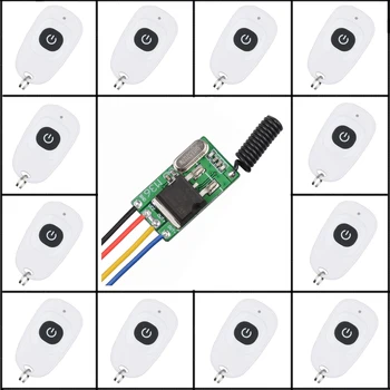 

12pcs Mini Remote Control RF Small Receiver Transmitter DC6V-36V Power Remote ON OFF Small Switch Learning Code Receiver