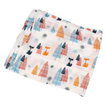 

Cotton Lange New born Swaddle Blanket Sleeping bag 110 cm x 110 cm - Fox