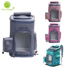 Дизайн 7 цветов складная сумка для домашних животных открытый портативный дышащий сетчатый рюкзак для небольшой мягкая шлейка сумка для переноски собак Bags20E