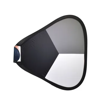 

Photo Studio 24 Inch Triangular Collapsible Balanced Reflector, Black/Grey/White and Silver 60cm Photography Reflector Shooting