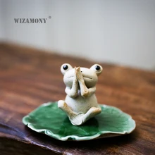 WIZAMONY Китайский Фиолетовый Глиняный чайный набор кунг-фу чай ПЭТ лягушка и Лотос Чай Аксессуары для Пуэр Улун чай домашний декор