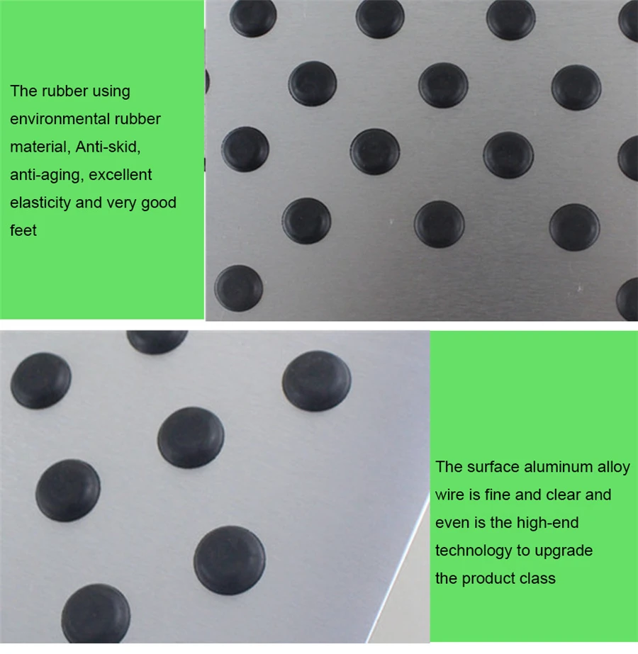 Aluminum alloy Car Non-slip Plate Carpet pedal Floor Mat Environmental Rubber Car Accessories Styling