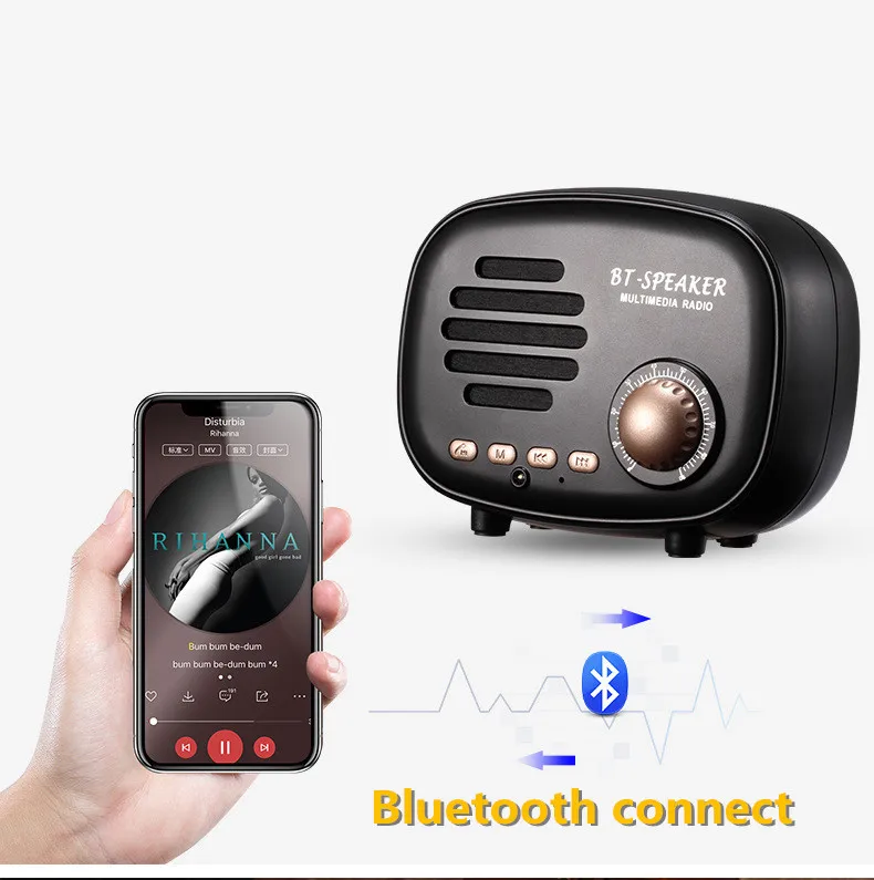Classic radio Mini Portable Bluetooth Speaker (4)