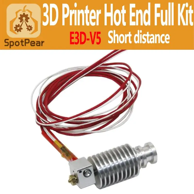  E3D-V5 Short distanceHot End Full Kit Prusa i3 3d printer extruder parts accessories e3d v5 print head nozzle 02-0.5mm 