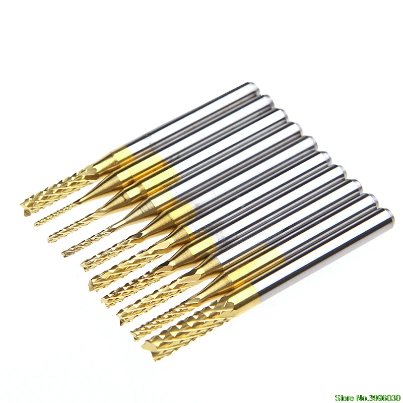 10 x 1.4mm 1//8 Inch Shank PCB Drill Bit Engraving Cutter Rotary CNC End Mill