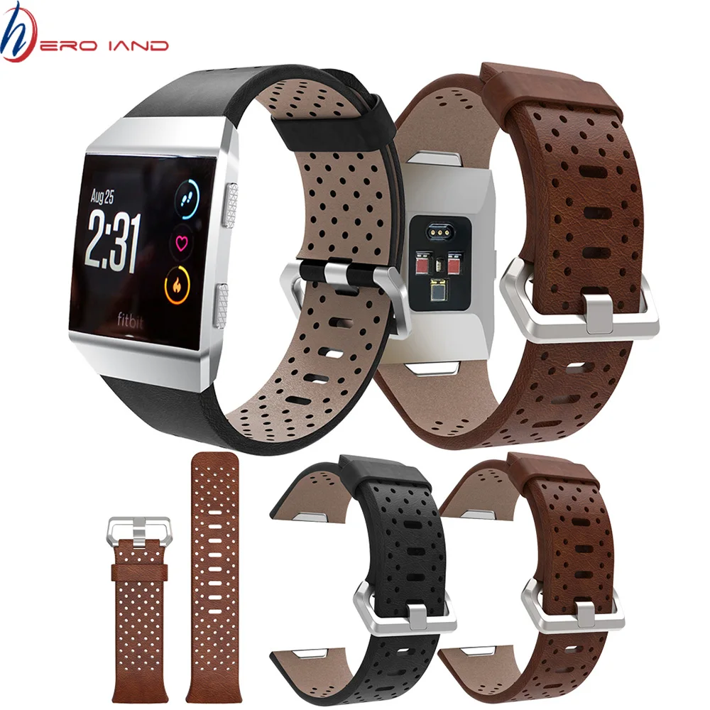 

Replacement Sport Band For Fitbit Ionic Strap Perforated Leather Accessory Band Bracelet Watchband wristband Smart watch Straps