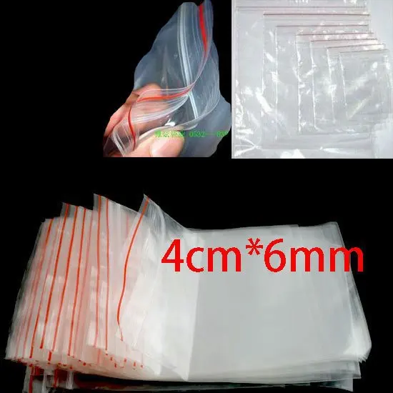 

Free Shipping 500Pcs Self Sealing Zip Lock Plastic Bags4x6cm/packaging bags(w00870)