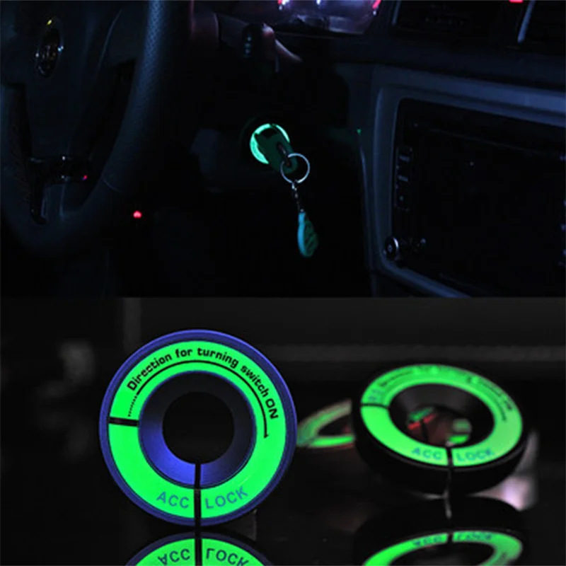 

VCiiC Car styling Luminous Ignition Key Ring Switch Cover Interior Accessories For AUDI A1 A3 A4 b6 b7 b8 A5 A6 c5 c6 A7 A8