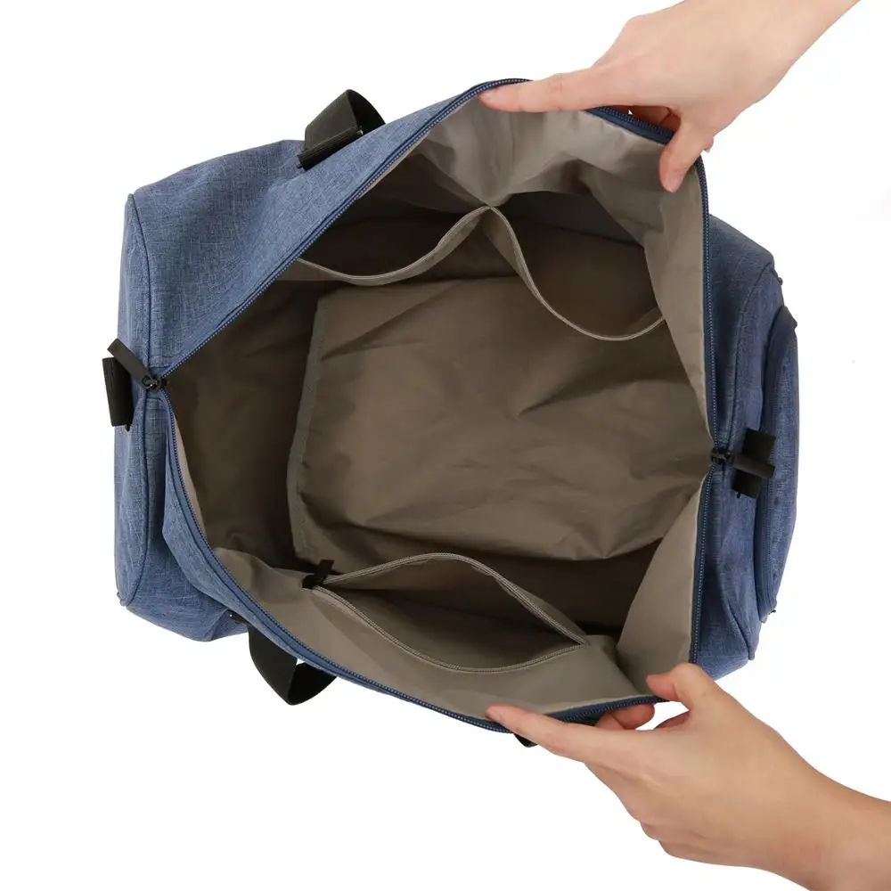 BAGSMART السفر حقيبة كبيرة قدرة تحمل على الأمتعة حقيبة النايلون السفر واق من المطر حذاء جيب ليلة وضحاها نهاية الأسبوع أكياس حقيبة تسوق سفر