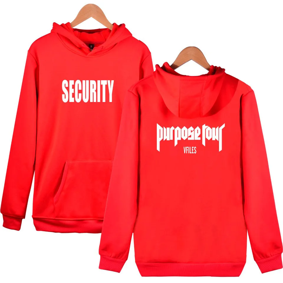 Aikooki Justin Bieber SECURTITY hoodies Spring Worm Fashion men Women Hooded Sweatshirt Couples Hoodies Plus Size Black Boy Coat