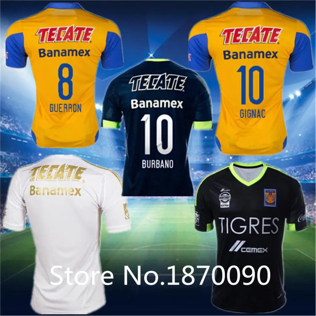 Baru 2015 2016 Meksiko klub esto Tigres UANL harimau jersey kuning, Guerron  SOBIS Genia Kedu Eni Elias jersey, Kualitas atas|top selling soccer jerseys| jersey cashmerejersey blank - AliExpress