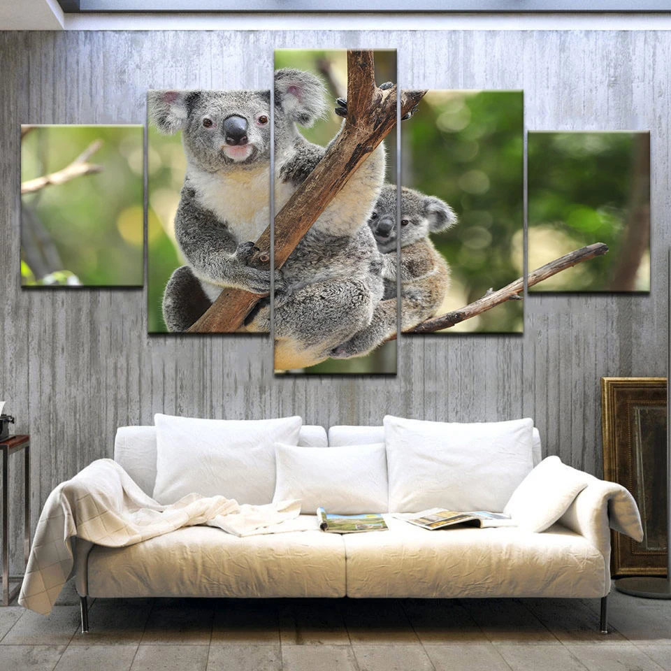Koala Bear Clipart Rainforest Animal Hd Print Modern Art Painting Wall Posters Canvas For Home