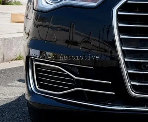 

Exterior Front Fog Light Lamp Cover Trim 10pcs For Audi A6 C7 2016