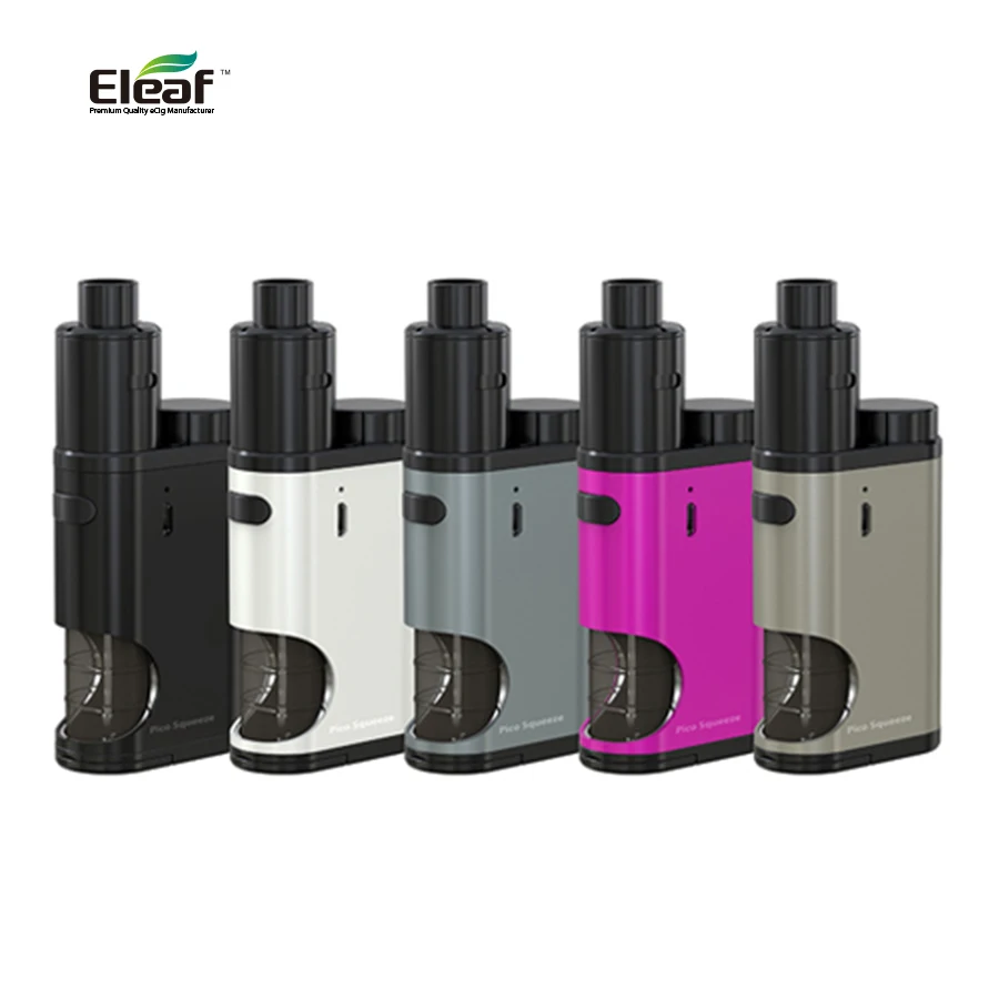 Original Eleaf Pico Squeeze 50W Mod with Coral RDA Squonker Kit Atomizer tank bottom-fed rebuildable drip required 18650 battery