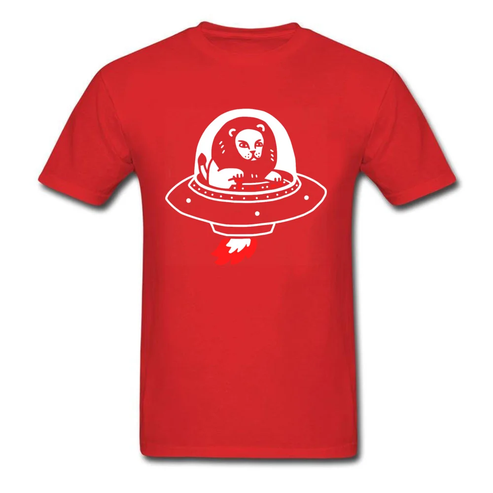 Alion-Spaceship06261005 T Shirt Short Sleeve Europe Oversized Man Summer/Fall Tops T Shirt Europe Sweatshirts O-Neck All Cotton Alion-Spaceship06261005 red