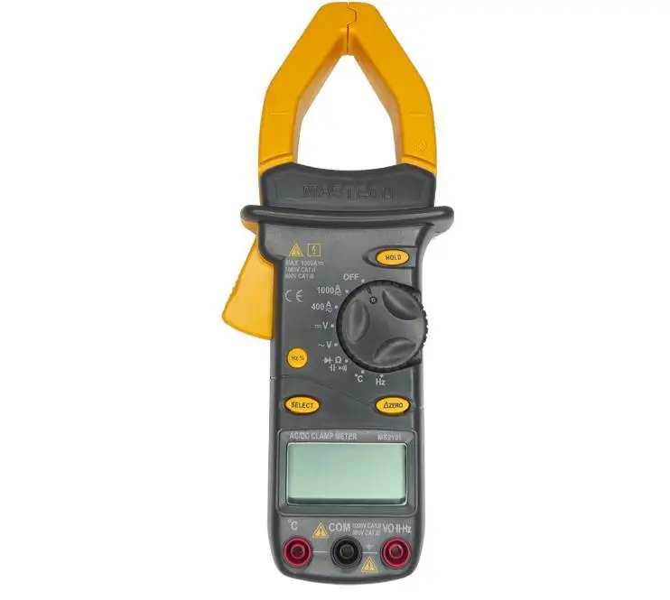

MasTech MS2101 1000A AC and DC digital clamp meter measured capacitance frequency temperature