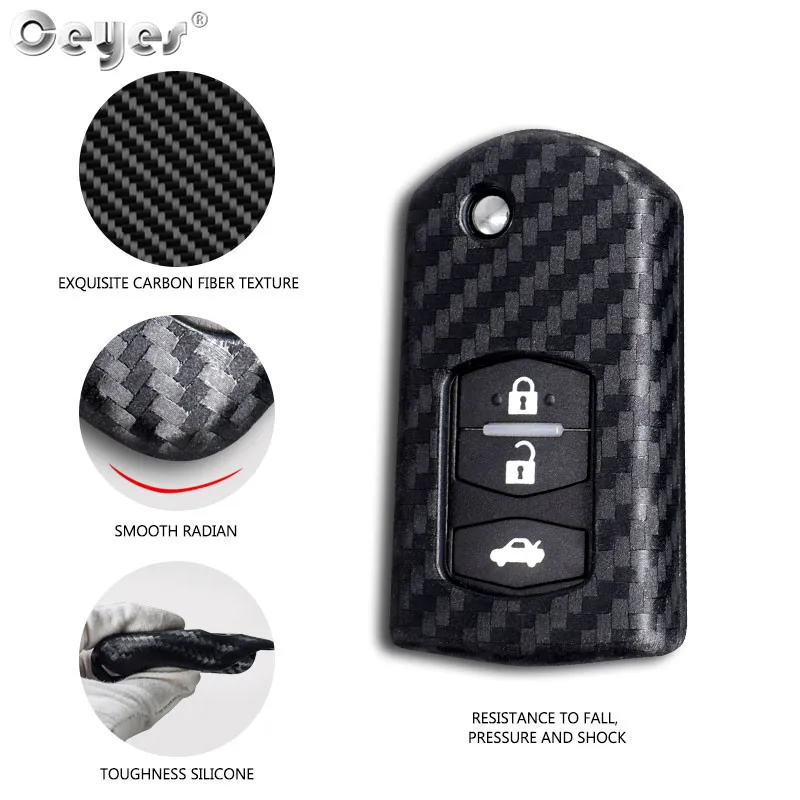 Carbon fiber key cover for MAZDA (2)
