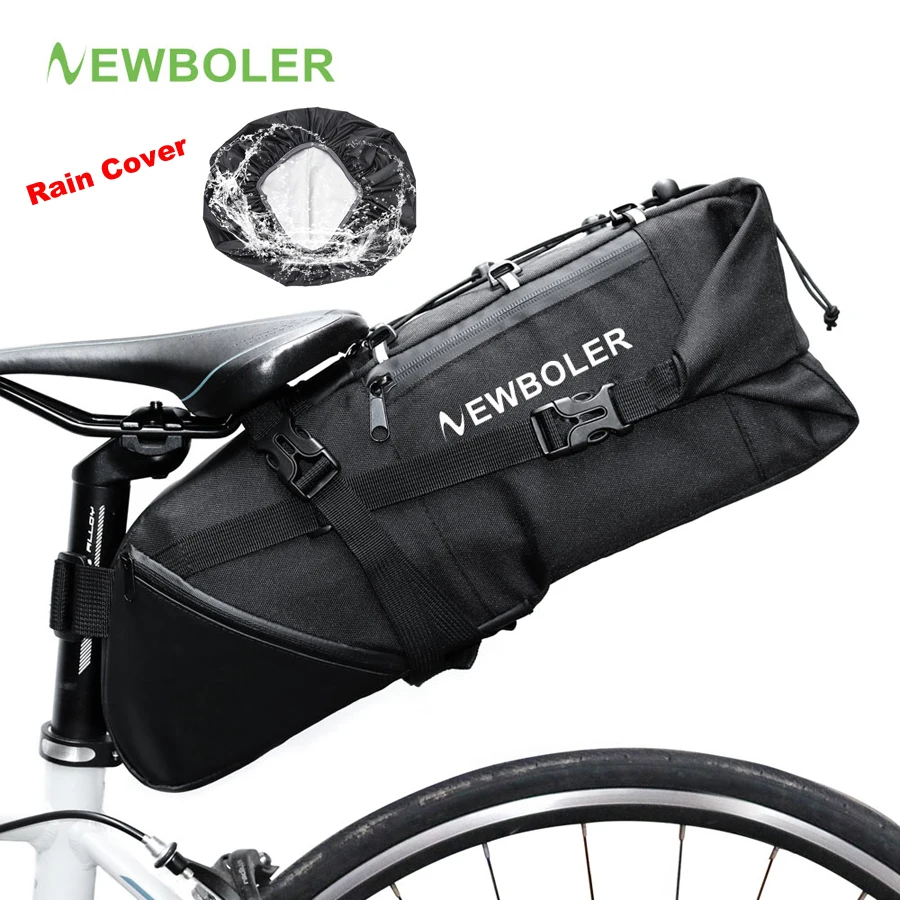 Online NEWBOLER bicicleta bolsa de sillín de bicicleta Pannier Cycle mtb bicicleta bolsa de asiento bolsas accesorios 2018 8 10L impermeable