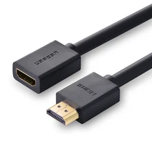 Ugreen HDMI кабель-удлинитель папа-мама 1 м 2 м HDMI к HDMI 4 к 3D 1,4 в кабель для HD ТВ ЖК-ноутбука PS3 проектор компьютерный кабель