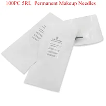 600D-G 5RL иглы татуировки перманентный макияж стерилизованные иглы eyebrown губы насадка для татуировочной машины иглы татуировки 100 шт./лот