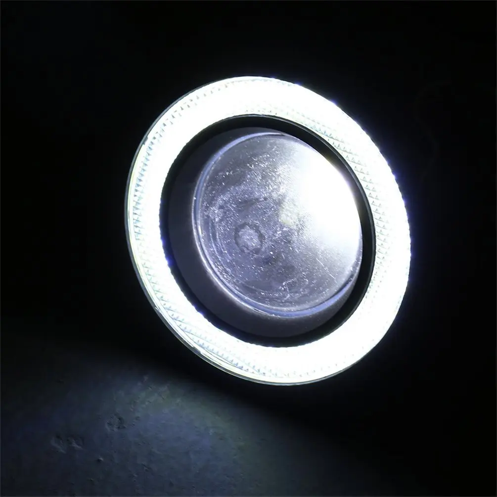 

12V-24V Super Bright 3.5" 10W Car Angel Eye COB Halo Ring LED DRL Projector Lens Driving Light Fog Light Brightness