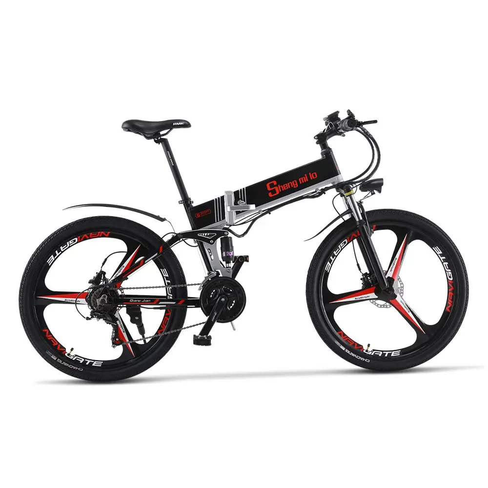 26 дюймовый klapp elektrische горный велосипед 48В переменный geschwindigkeit smart ebike Doppel batterie