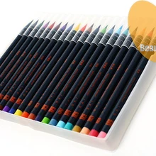 Япония akashiya Акварельная кисть маркер ручка 20 цветов/набор, мягкая кисть маркер ручка