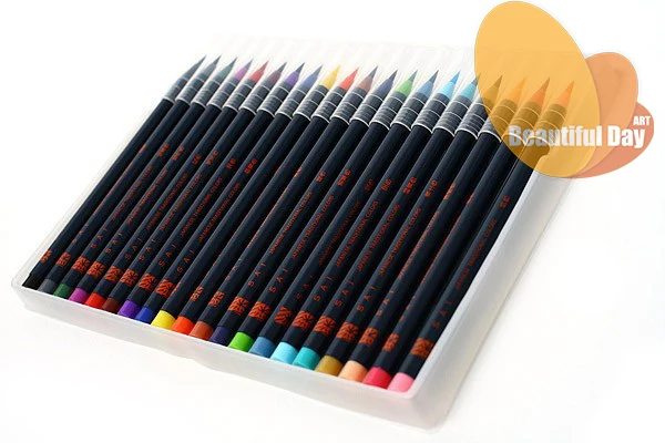 

Original Japan akashiya watercolor brush marker pen 20 colors/set,soft brush marker pen