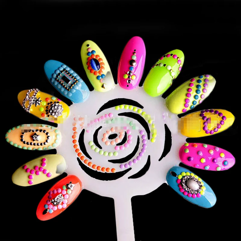 Móda 120 tipů Nail Display Graph Practice Wheel Nail Art Design Akrylová polská deska Natural Gel Color Tools Beauty Dodavatel