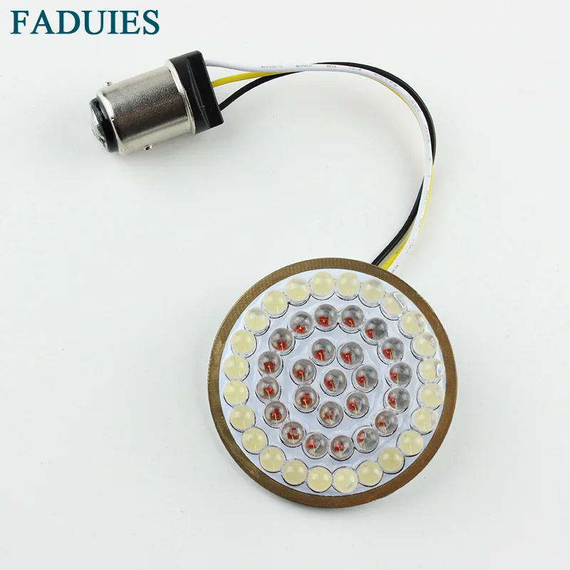 

FADUIES 2Pcs/set Motorcycle LED Turn Signal Panel Light 2" Bullet Style 1157 For Harley Sportster 2014-2017 Touring