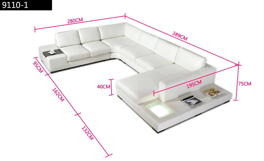 Us 2199 0 Black Leather Sofa Modern Large Size U Shaped Set With Light Coffee Table Fashion Simple Corner Living Room Sofas In