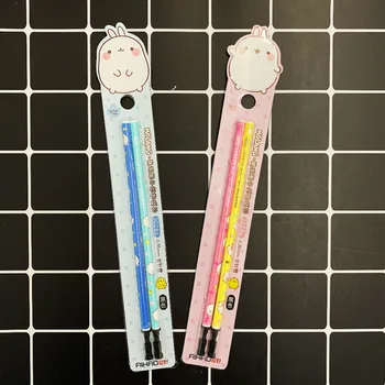 

2pcs/set Fat Rabbit Erasable Gel Pen Refill Replacement for Writing Drawing Remark Marker 0.38mm Korean Stationery