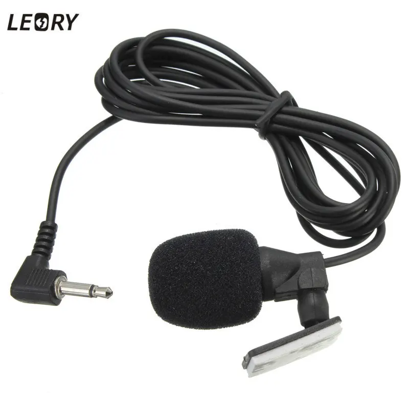 

LEORY Hot Sale PVC Wired 3.5 mm Stereo Jack Mini Car Microphone External Mic For PC Car DVD GPS Player Radio Audio Microphone