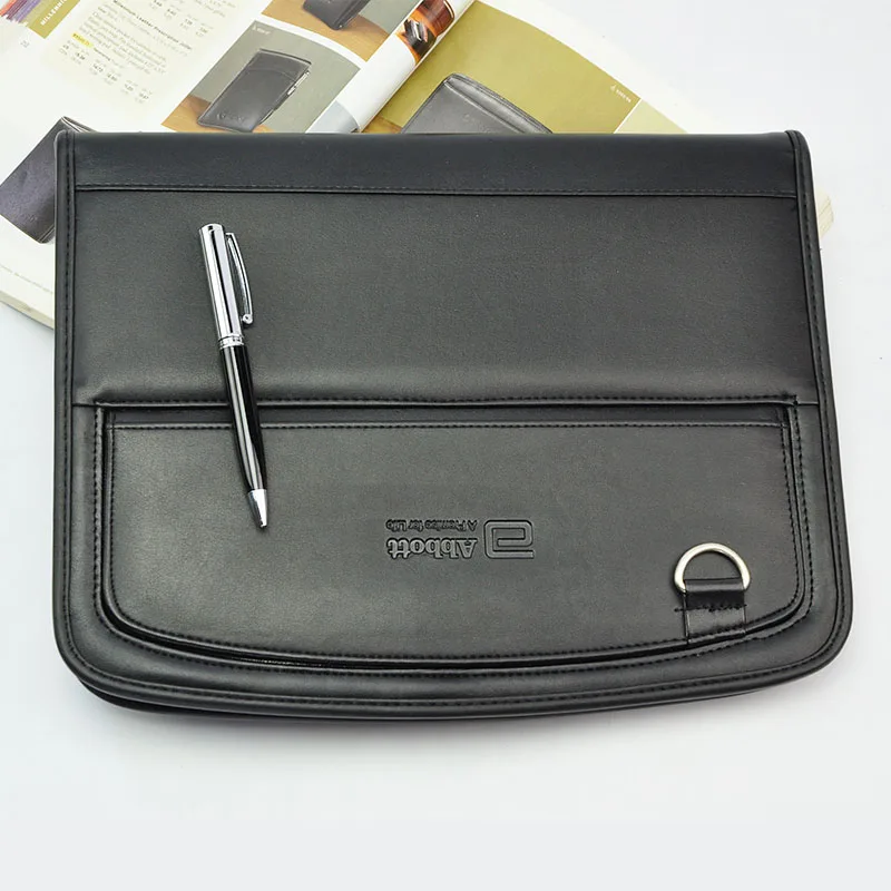 Деловой портфель из искусственной кожи a4 папка для документов сумка менеджера короткий чехол Мобильный карман padfolio с петля для ручки 768