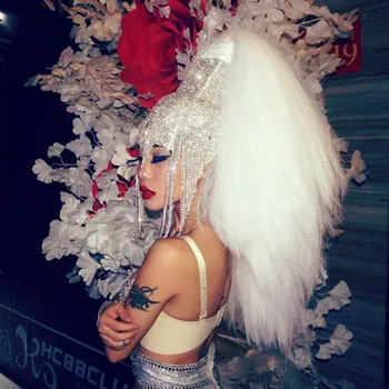 

High-end feathers headdress custom models catwalk photography creation make-up underwear show performances performance headdress