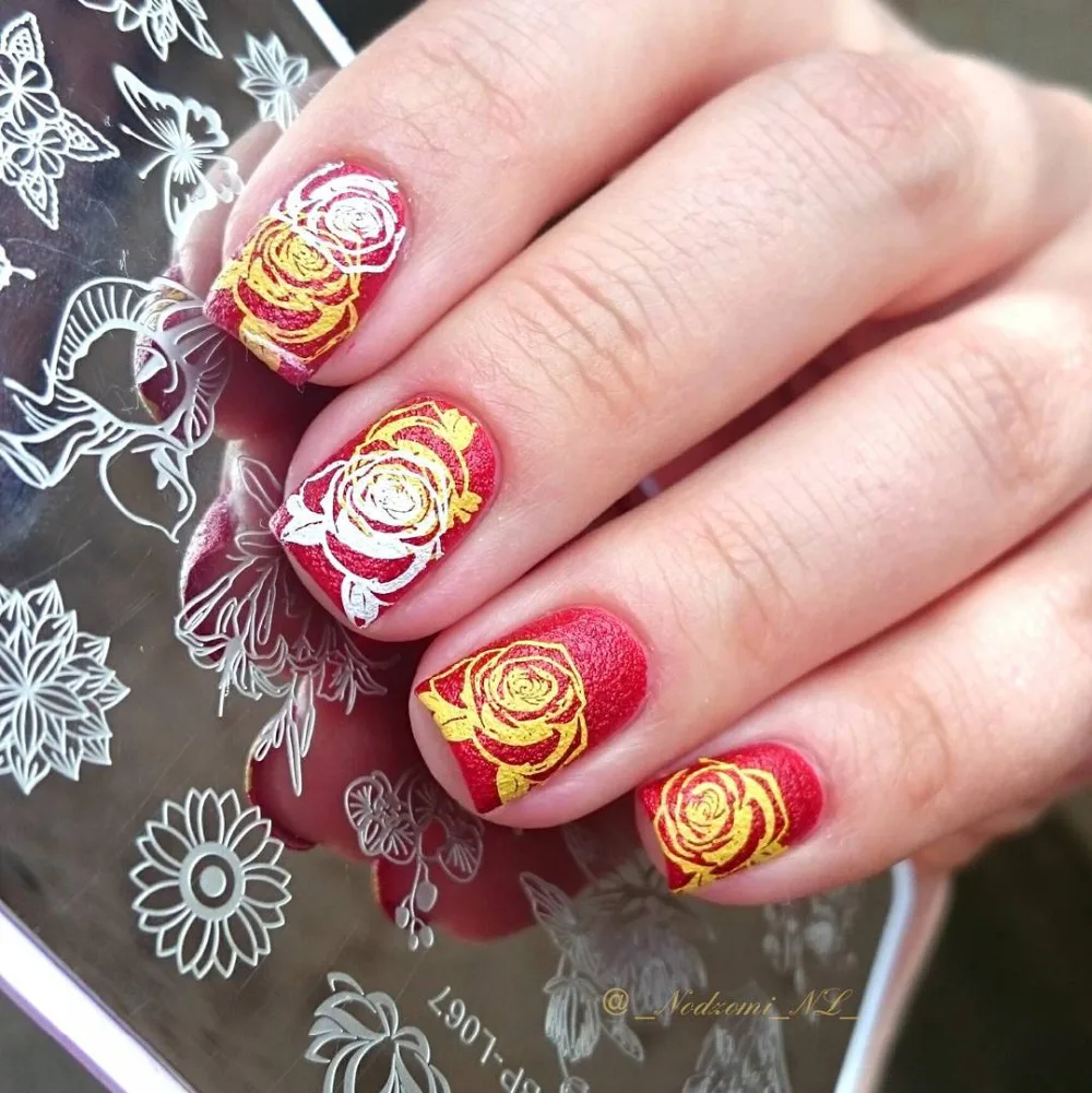 BORN PRETTY Nail Art шаблонные штампы пластина Весенняя серия цветок Прямоугольник маникюрная пластина с изображениями для нейл-арта