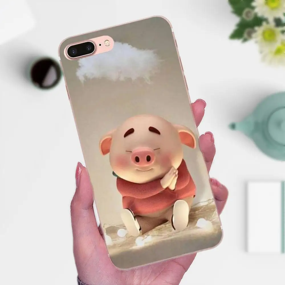 Чехол для телефона с рисунком забавного мультяшного розового поросенка Xiaomi Redmi