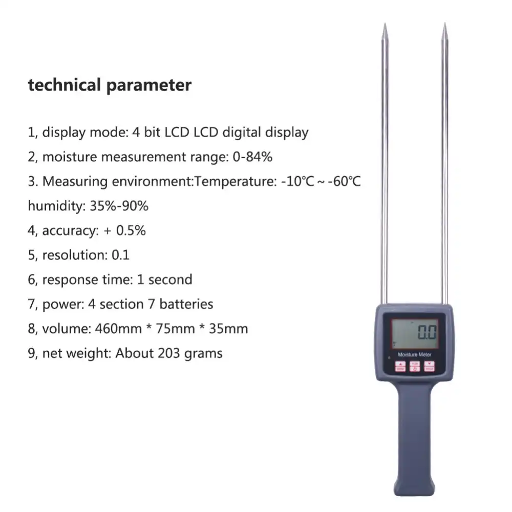 leeymus chinensis emperador fibra de bamb/ú prueba de humedad paja hierba forrajera XY-YZGF TK100H Medidor de humedad digital port/átil para cereales