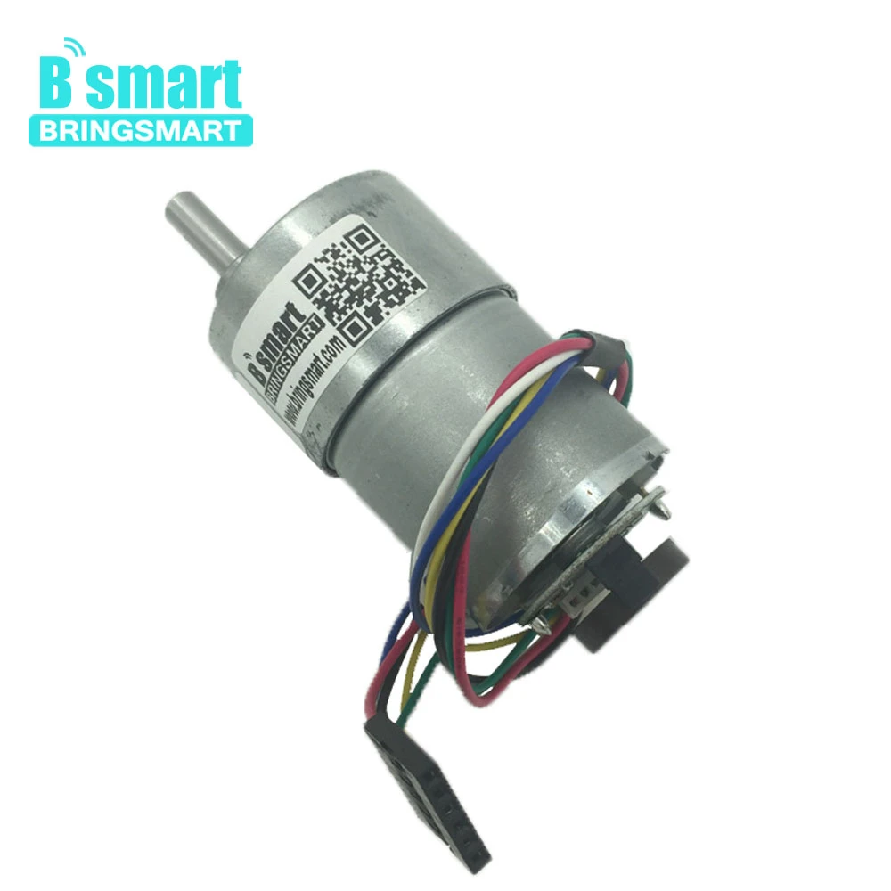 

Bringsmart JGB37-3530B DC Gear Motor with Encoding disc 12V 24V HighTorque Speed Measuring Brush for Toy DIY Encoder Motor