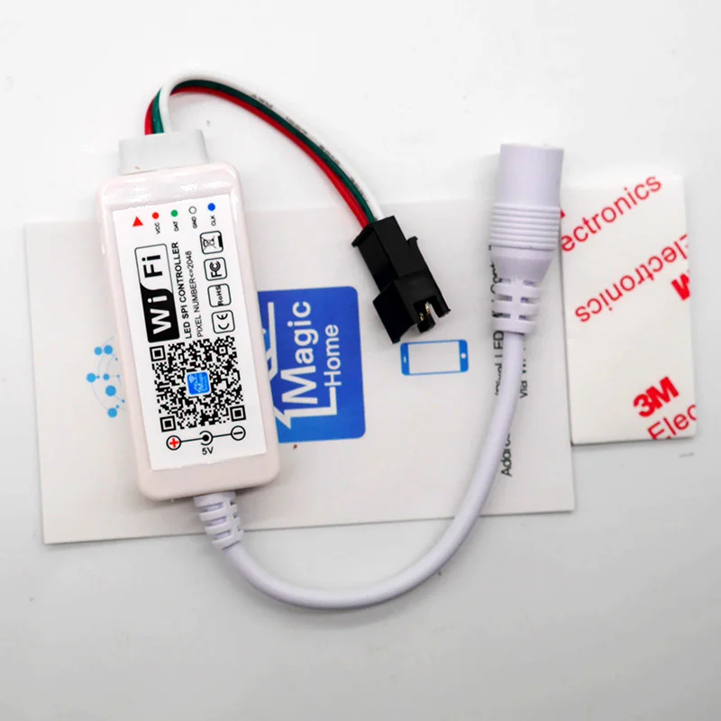 DC5V DC12-24V Magic Home LED SPI Controller Addressable 2048 Pixel Mini WiFi Controller For WS2811 SK6812 WS2812B LED Strip