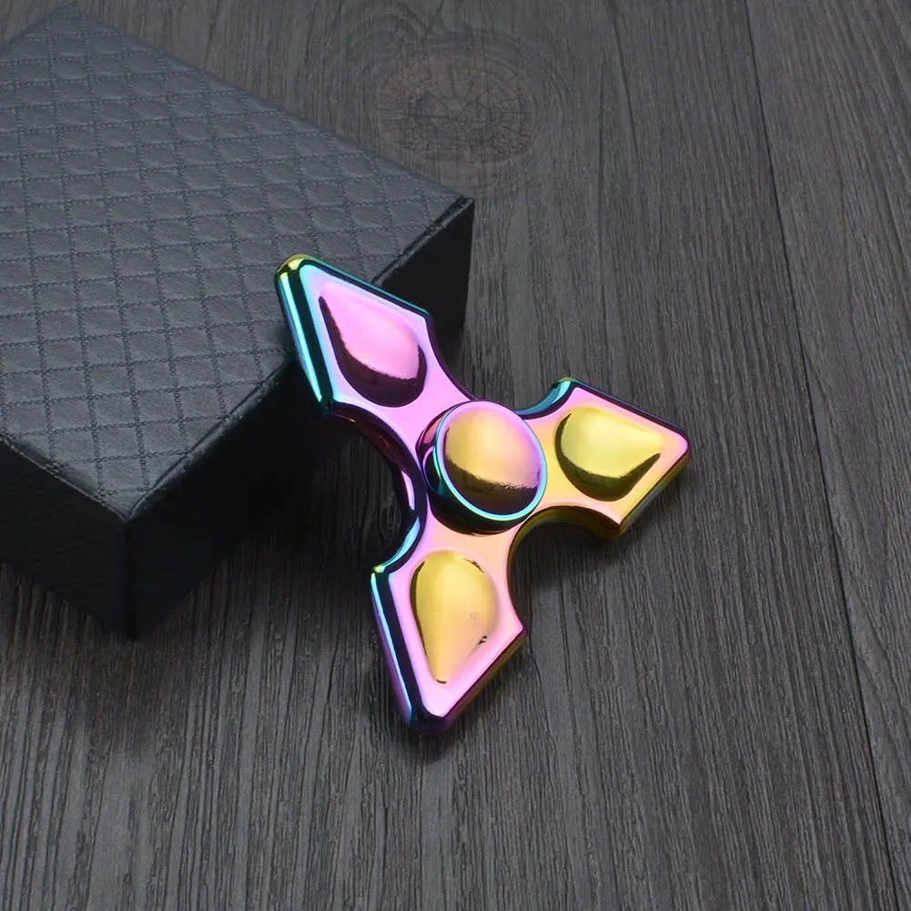 Rainbow Tri Fidget Hand Spinner Alloy Finger Desk Focus Stress Relief Fidget Toys Rainbow Tri Fidget Hand Spinner Alloy Finger Desk Focus Stress Relief Fidget Toys