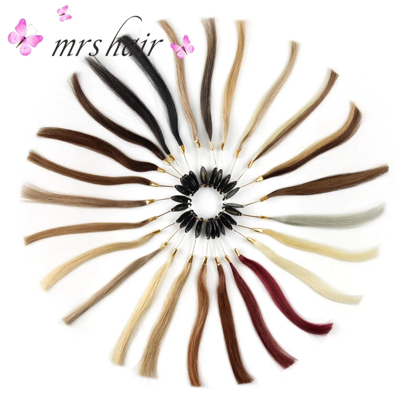 hair extensions color chart /100% Human hair COLOR RING / COLOR CHART/ for hair extensions 28 different colors