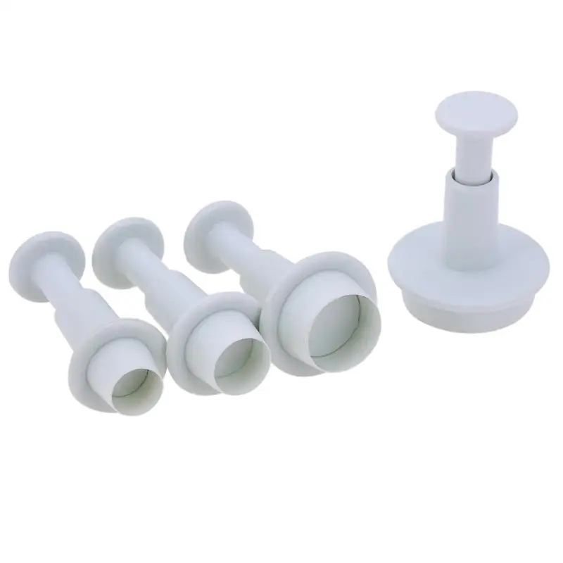 

4pcs Round Cookie Cutter Mould DIY Fondant Baking Eco-friendly Plastic Modeling Biscuit Hand Soap Mold Cake Decorating Tools