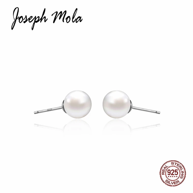 

Joseph Mola New Arrival 925 Sterling Silver Fresh Water Pearl Stud Earring for Women Party Wedding Birthday Gift Simple Design