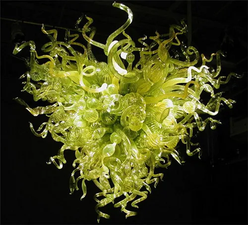 

LR013-Green Colored Heart Design Decorative Blown Glass Chandelier