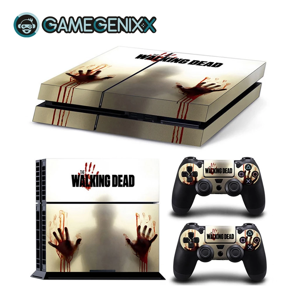 

GAMEGENIXX Skin Sticker Full Protective Cover Vinyl Decal for PS4 Console and 2 Controllers - Walking Dead