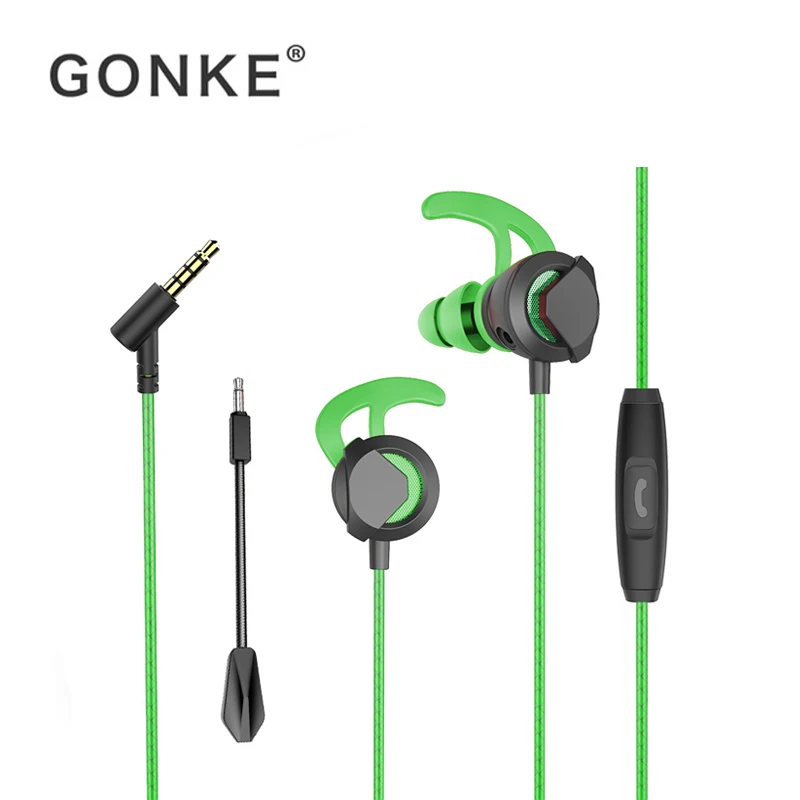 GONKE HiFi наушники вкладыши крючки шум изоляции гарнитуры игры PUBG с микрофоном